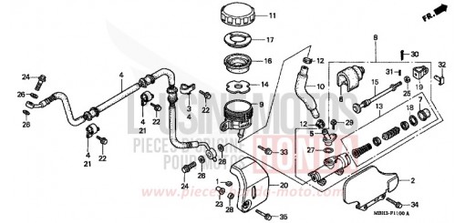 RR. BRAKE MASTER CYLINDER VT1100C3X de 1999